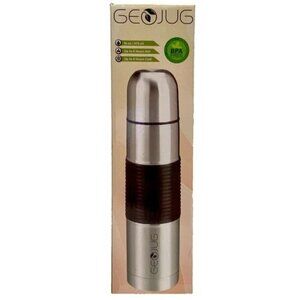GEOJUG Stainless Steel‎ CTS-500 Insulated Thermos 16 oz Travel Mug Bentwood NIB